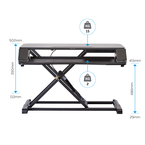 Fellowes Corsivo Sit-Stand Desk Workstation