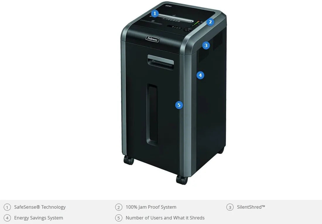 Fellowes Powershred® 225Ci P-4 Cross-Cut Office Shredder