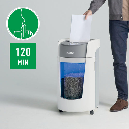 Leitz IQ OptiMax Office P5 Micro-Cut Rotating Shredder