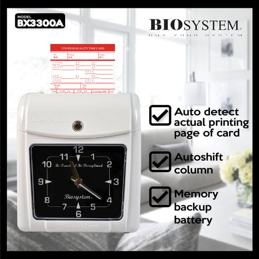 Biosystem BX3300A ( Analog ) Time Recorder Machine ( Heavy Duty )