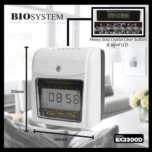 Biosystem BX3300D ( Digital ) Time Recorder Machine ( Heavy Duty )