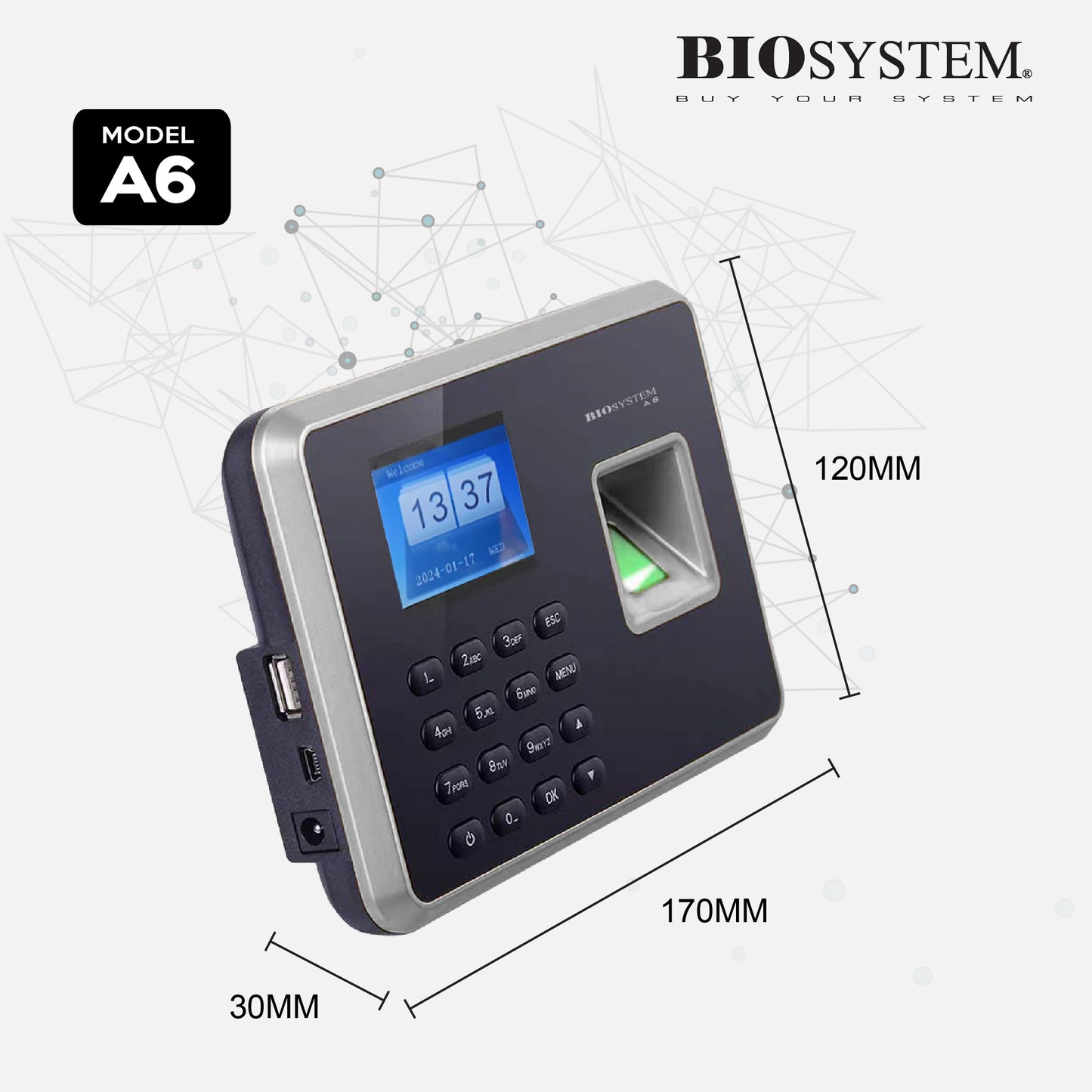 Biosystem Time Attendance System A6