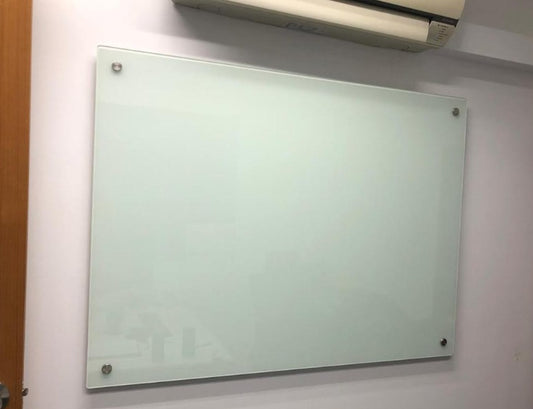 Wall Mount Magnetic Tempered Glassboard with Stainless Steel Spacers