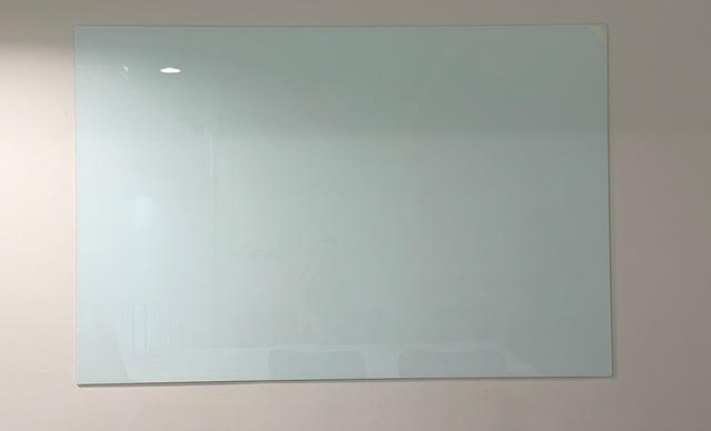 Wall Mount Magnetic Tempered Glass Whiteboard Frameless – Direct Pasting Glassboard