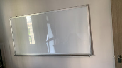 Wall Mount Magnetic Whiteboard with Aluminium Frame & Pen Tray