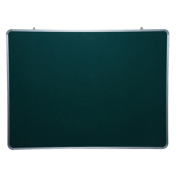 Wall Mount Green Felt Notice Board with Aluminium Frame